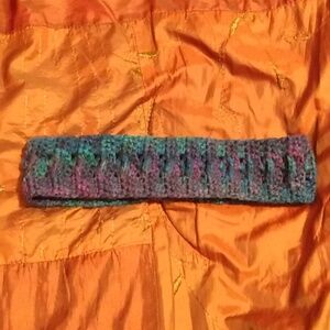 Reversible Women's Size Medium Multicolor Handmade Crocheted Headband